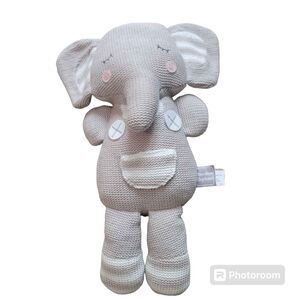 Theodore Elephant 14" Plush Stuffy Rattle